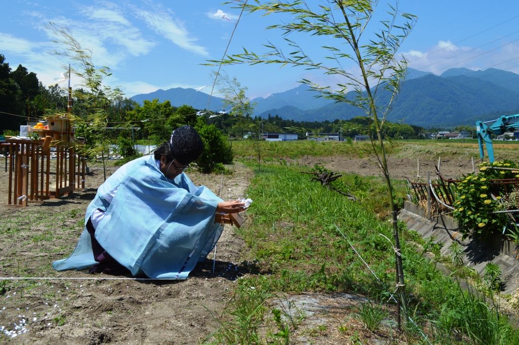 K様邸地鎮祭 菰野町 三重県四日市 鈴鹿市の平屋注文住宅はひさともの家